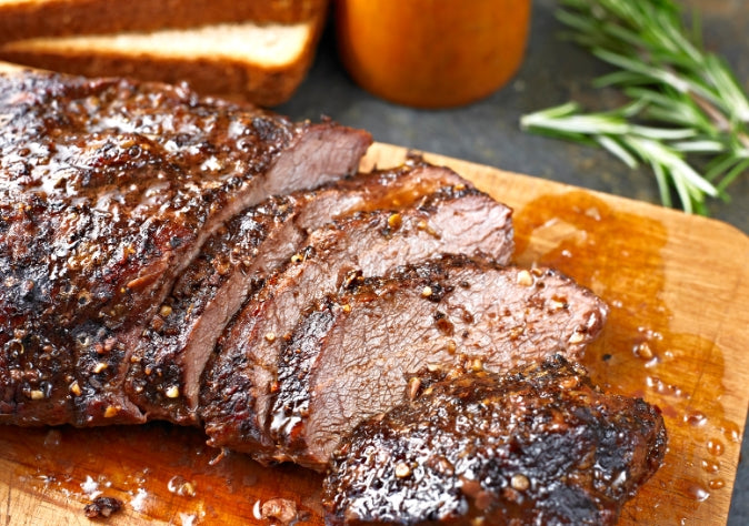 A piece of roast beef