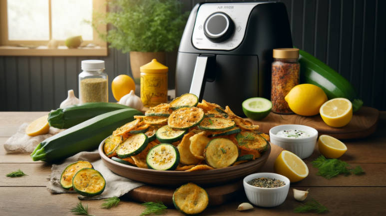 Air fryer zucchini chips