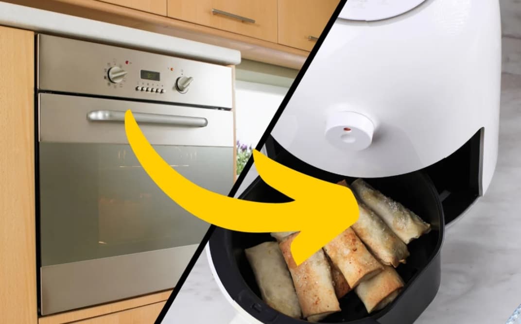 Oven to air fryer conversion