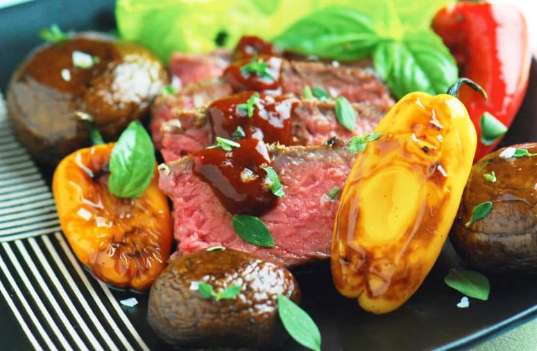 Sous vide new york strip